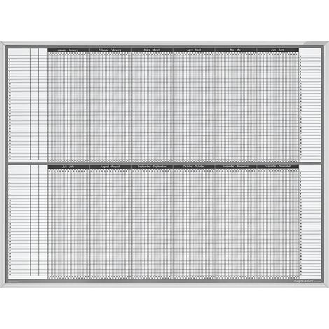 magnetoplan® Kit de planning personnel et de projets - pour 35 employés ou projets - l x h 1200 x 900 mm (1/4)
