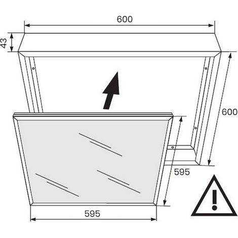 CADRE 60x60 POUR PANNEAU LED ALUMINIUM