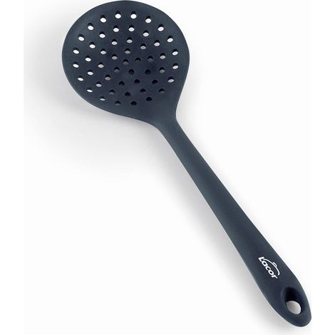 Écumeur de cuisine gris, Écumeur en silicone, Ustensiles de cuisine, Poignée ergonomique, Antiadhésif, Résistant aux hautes températures, Lave-vaisselle, Longueur 29 cm (1/5)