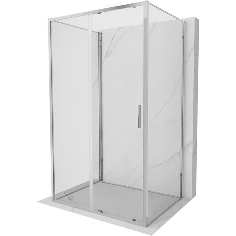 Mexen Exo-S 3S duschkabine 3-seitig, schiebbar 115 x 110 cm, transparent, chrom - 8151-115-110-01-00-3S (1/5)