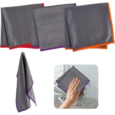 Lot de 6 torchons et éponges à récurer multifonctionnels en microfibre (40 x 50 cm) pour le nettoyage de la vaisselle humide ou sèche et pour usage général (1/5)