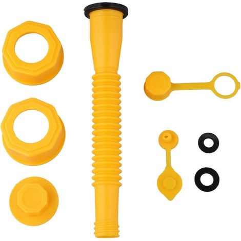 Bec verseur de rechange pour bidon d'essence flexible anti-déversement, compatible bidons carburant portables et réservoirs standard (1/5)