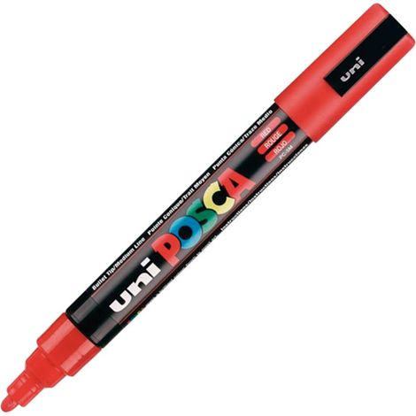 ROTULADOR UNI-BALL POSCA PC5M 1.8-2.5MM ROJO