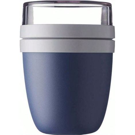 Ellipse Lunchbox, 500 ml, praktische Müslischale, Joghurtbecher, Lunchbox – gefrier-, mikrowellen- und spülmaschinengeeignet, Farbe: Blau