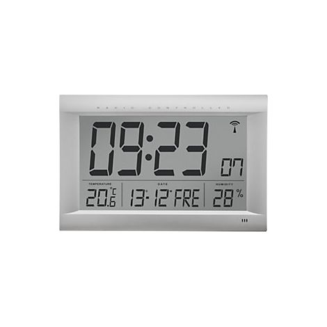 kaiserkraft Orologio da parete radiocontrollato LCD alt x
