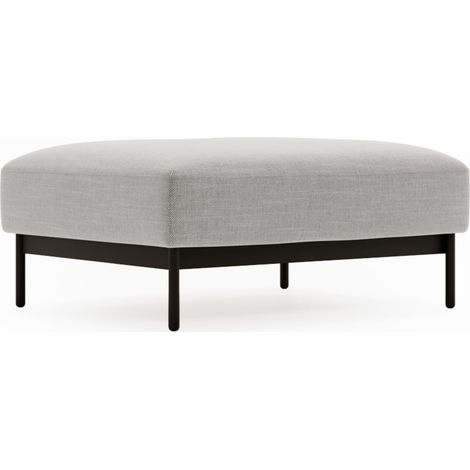 Selsey Solianero - Polsterhocker, hellgrau, 100 x 87 cm (1/4)
