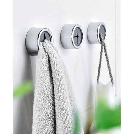 Lot de 2 crochets autocollants pour torchon cuisine, usage adapté cuisine et salle de bain (1/4)