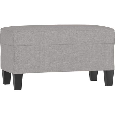 vidaXL Banco de tela gris claro 70x35x41 cm (1/2)