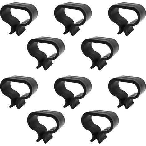 Lot de 10 clips d'alignement antidérapants pour meubles de terrasse - Noir - Taille L (1/5)