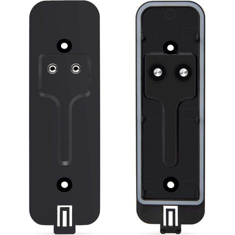 Panneau arrière de sonnette vidéo, plaque arrière de rechange Doorbell, Fond de sonnette de porte avec accessoires de montage, Support de sonnette vidéo/noir