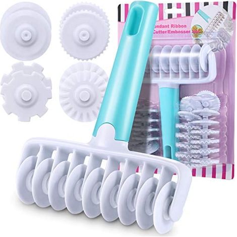 Fondant Coupeur Rouleau Plastique pour Tartes à Outils Treillis Rouleau Coupant à Losanges Rouleau à Pâtisserie en Maille Coupe-Pâte Rouleau Lattice Rouleau Croûte de Pâtes pour Pâtisserie Plastique (1/4)