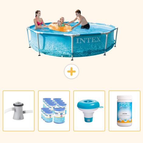 Intex Piscine Tubulaire Ronde - 305x76 cm - 5-pièces SCB89 (1/5)