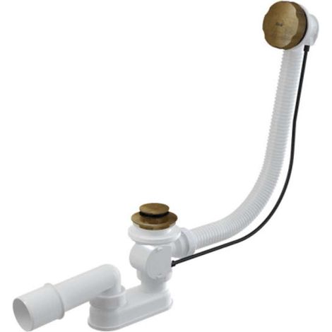 Alca - Conjunto de desagüe y rebosadero para bañera, longitud 800 mm, bronce antiguo A55ANTIC-80 (1/2)