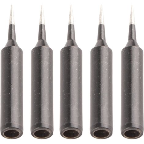 5Pcs Soldering Iron Tips BGA Station Tool Copper Welding Head Kit Hardware 900M Series(Pointed MouthI ) (1/5)