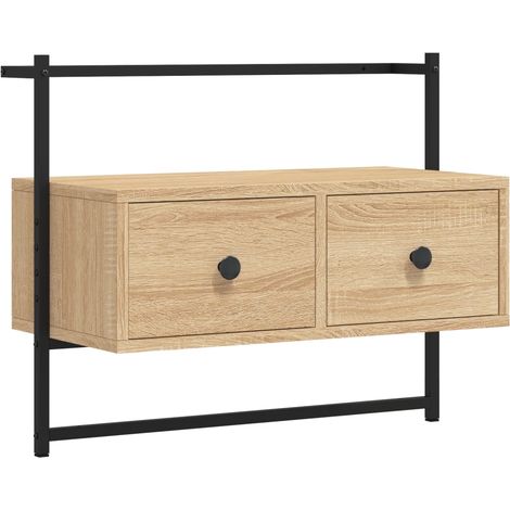 Mobile TV multimediale scaffale per televisione televisione buffet sala da pranzo soggiorno camera da letto a parete rovere Sonoma 60,5 x 30 x 51 cm derivati del legno marrone 020028163