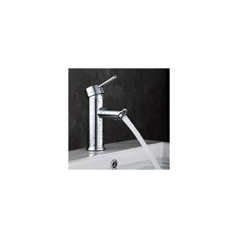 Robinet de Lavabo de Salle de Bain Moderne Avec Design En Métal de Qualité Supérieure, Réglable, Chaud Et Froid (1/5)