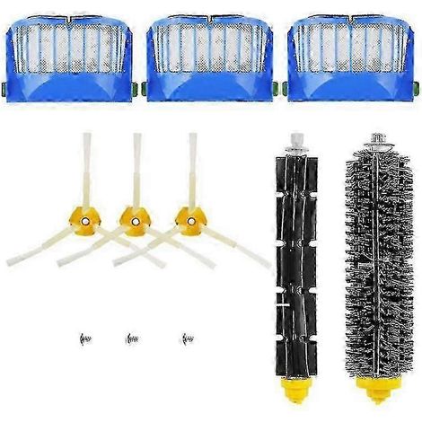 Brosse rotative principale de rechange avec filtre KF pour aspirateur iRobot Roomba série 600 (680, 681, 690, 695). WHBYV (1/4)