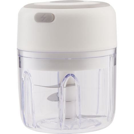 White 30W Electric Wireless Kitchen Garlic Chopper (1/4)
