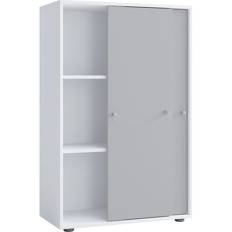 LonaXLST armoire de bureau 2 portes blanc, gris. (1/4)