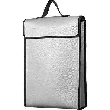 Sac ignifuge étanche silicone liquide résistant mille deux cents degrés pour documents importants protection incendie