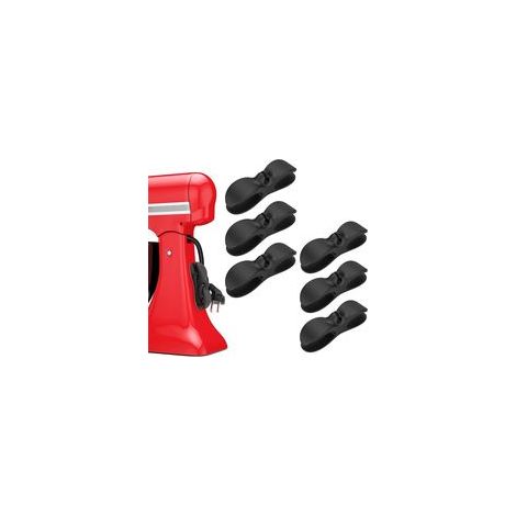 Organisateur de Câbles Adhésif 6 Pièces, Support Rangement pour Petit Électroménager Cuisine, Enrouleur pour Mixeur Cafetière (1/4)