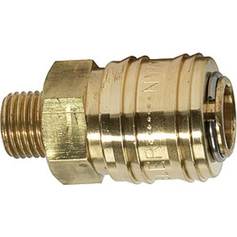 Riegler Schnellverschlusskuppl. NW 7,2 »connect line«, MS blank, G 1/8 AG (1/3)