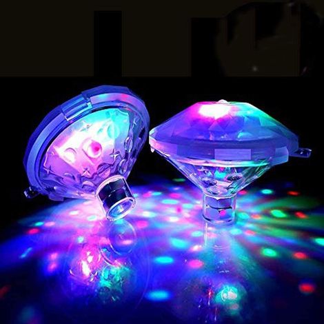 Lumière LED flottante sous-marine Disco Aqua Glow multicolore clignotante pour bain, bassin, piscine, spa, soirée, veilleuse avec 7 modes d'éclairage-AquaForge (1/5)