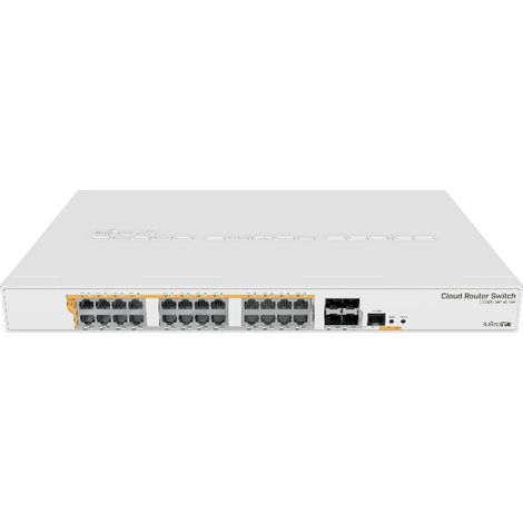 Mikrotik CRS328-24P-4S+RM switch Gestionado L2/L3 Gigabit Ethernet (10/100/1000) Energía sobre Ethernet (PoE) 1U Blanco