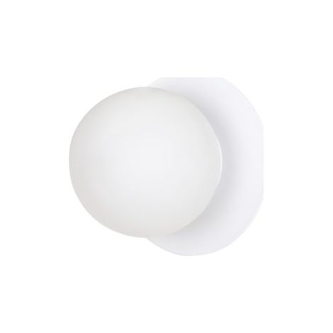 Applique Emibig Minerva bianca 1 luce E14 metallo/vetro