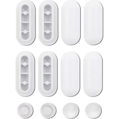 Tampon Abattant WC, Patin Abattant WC, Tampon Universel pour Siège Toilette, pour Maison L'hôtel L'hôpital L'ensemble, Compatible avec Tous Modèles Standard (Blanc) (1/5)