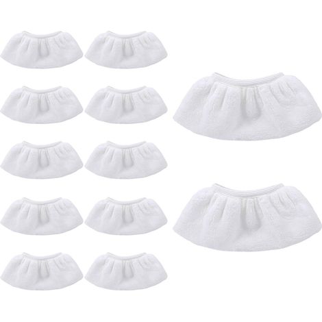 Lot de 12 Chiffons en Microfibre Lavables, Recharges Universelles Compatibles Kärcher SC2 SC3 SC4 SC5, pour Nettoyeurs Vapeur et Balais Vapeur, Serpillières Remplacement Sols et Vitres-G 12PCS / G 1 (1/5)