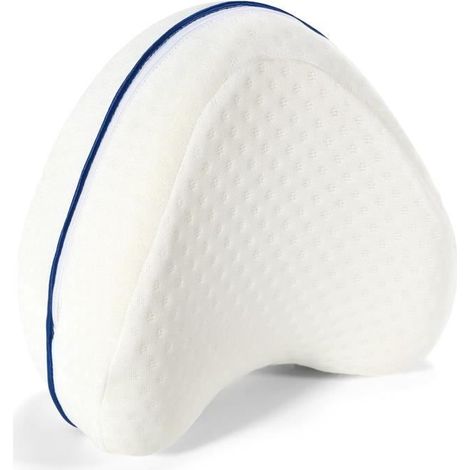 Coussin - Non spécifié - Oreiller Jambes Ergonomique - Mousse Mémoire de Forme - 23.5x23.5x13cm (1/4)