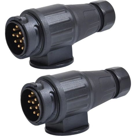 Prise 13 broches, 12V 13 ples remorque caravane connecteur de cablage électrique adaptateur prise de barre de remorquage (1/4)