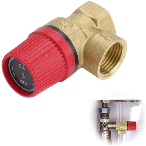 1 Soupape de sécurité, laiton, 3 bar, filetage intérieur 1/2\ (1/5)