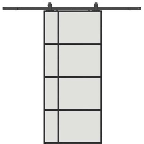 Maison Exclusive - Schiebetür mit Beschlag Schwarz 90x205 cm ESG-