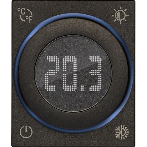 Termostato con rotella IoT 2 moduli Vimar Linea Nero 30810.G