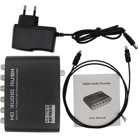 Décodeur audio 5.1 SPDIF coaxial/optique vers 6 RCA, DTS AC3, convertisseur DAC analogique (1/5)
