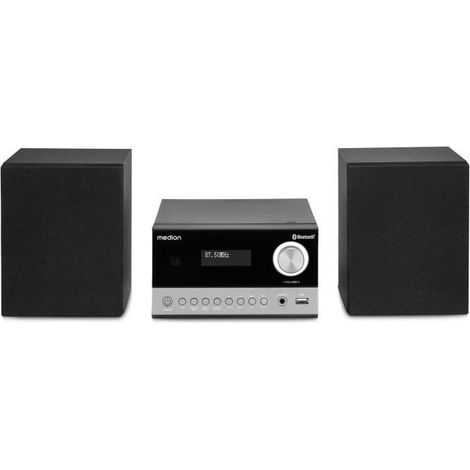 Mini Cadena HiFi - MEDION - DAB/PLL UKW - Reproductor de CD - Bluetooth 5.3 - 2x15W RMS (1/5)