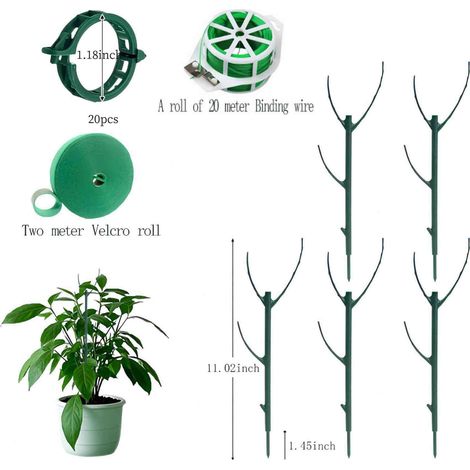 Tuteurs empilables pour Monstera – Lot de 5 avec clips, sangles et Velcro – Support pour plantes d’intérieur (1/5)