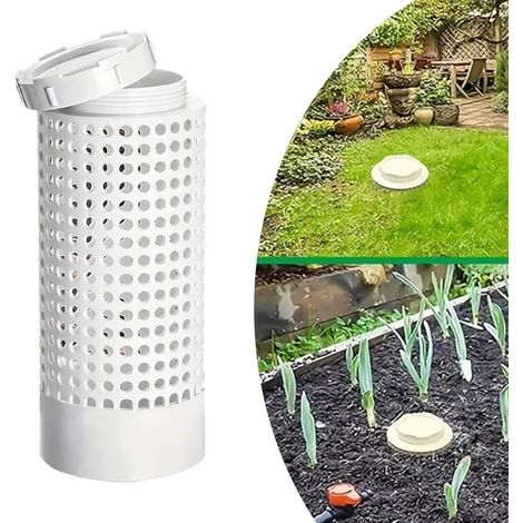 Ferme vers sous-terraine, mini bac de vermicompostage pour jardin extérieur, destiné à utiliser les déchets alimentaires de cuisine, avec trous et couvercle, blanc (10,2x4,3x4,3 pouces)