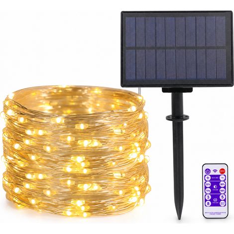 Guirlande Lumineuse LED Blanche de Noël à Câble Vert, 8 Modes et Télécommande, 1500 LED (1/5)