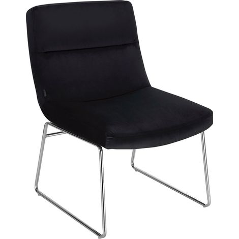 Fauteuils rembourrée en velours noir