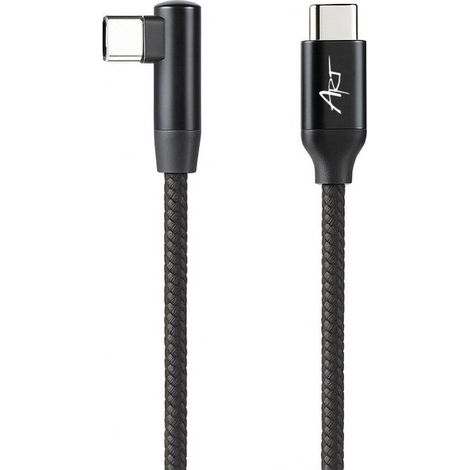 USB-C – USB-C ART PD 60W 480 Mb/s Kabel, 1 m, abgewinkelt, schwarz