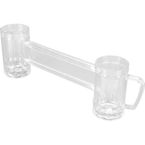 Chope à bière double de 430 ml, verre à bière en acrylique résistant aux chocs, style bar/karaoké. (1/5)