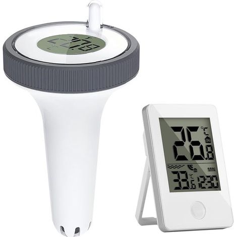 Digitales, kabelloses Poolthermometer: Schwimmthermometer mit Temperaturanzeige für den Innenbereich für Schwimmbäder, Aquarien, Badewannen, Tei (1/4)