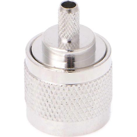 Lot de 10 connecteurs droits mâles à sertir N pour câbles coaxiaux RG58, RG142, LMR195 et RG400 (1/4)