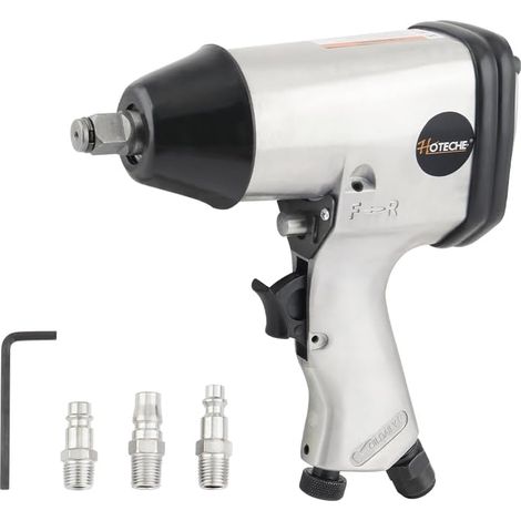 Visseuse pneumatique 1/2" Marteau unique, 7000 tr/min, couple maximal 330 Nm, avec 3 raccords 1/4", dans une boîte de couleur (1/5)