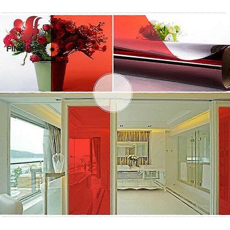 Film adhésif transparent pour vitres, multicolore, teinté solaire, effet vitrail, rouleau de vinyle décoratif, format A4, 20/40 x 120 cm, à poser soi-même