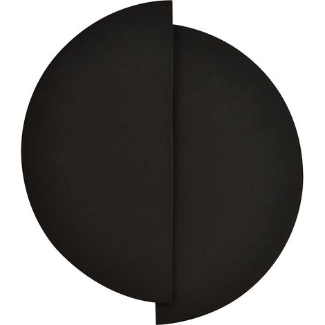 Applique Minimal Rotonda 1 Luce Indiretta Agni In Acciaio Nero (1/5)