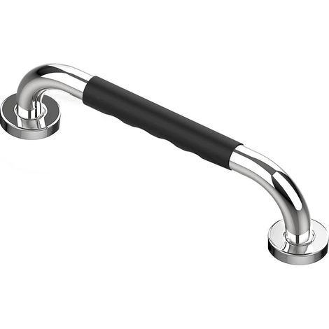 Toilet grab bar, 30cm chrome-plated stainless steel grab bar for bathroom, shower handle, bath handle, bathroom grab bars with non-slip silicone (1/5)